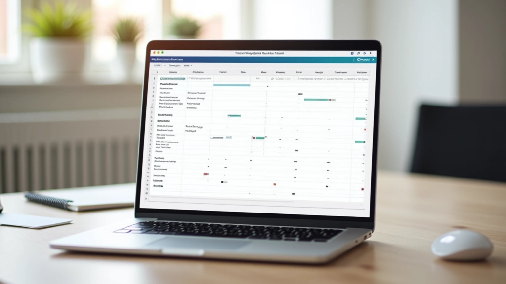 Übersichtliche Tabelle mit Fixkosten und variablen Ausgaben auf einem Monitor mit klaren Kategorien