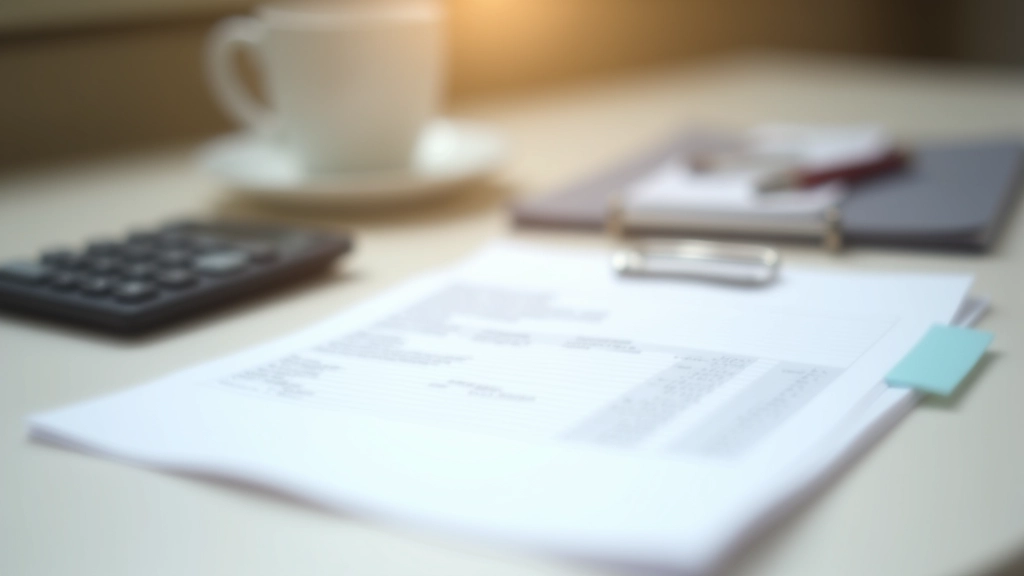 Organisierter Schreibtisch mit Budgetunterlagen und Finanzplanung